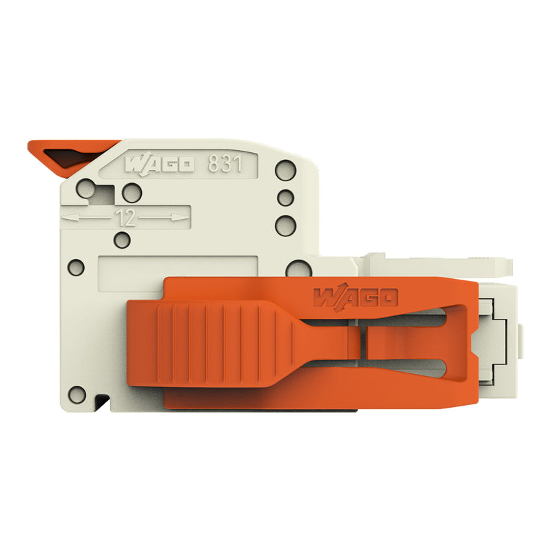 WAGO GmbH & Co. KG - Ein- und mehrpolige Klemmenleiste 1-Leiter-Federleiste 831-1106/038-000 Push-inCAGECLAMP,lgr − 12 Stück