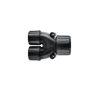 HellermannTyton - Verbinder für Wellschläuche Kunststoffverschraubung 166-25802(3) schwarz Y-Verteiler − 3 Stück