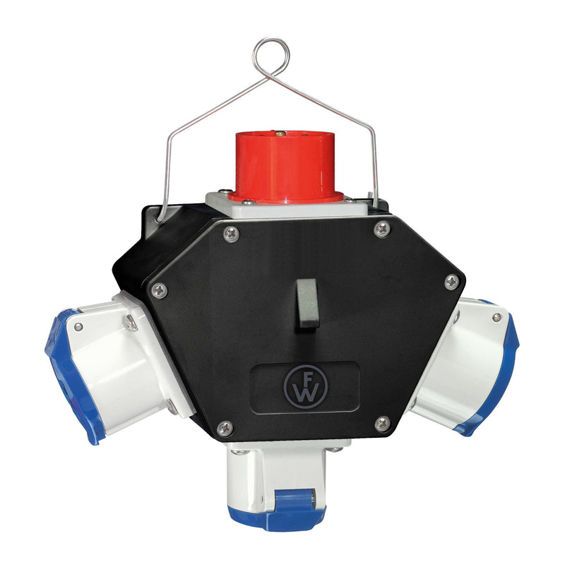 Walther Werke - CEE-Steckdosen-Kombination (IEC 60309) Vollgummi X-BoxX 64X4901 16A, 3 CEE-Abgänge