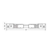 WAGO - Steckverbinder für steckbare Gebäudeinstallation Steck. m. Zugentlastungsg. 770-233/035-050 3-polig,weiß − 25 Stück