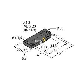 Turck - Kapazitiver Näherungsschalter Sensor BC5-QF5.5-AP6X2/S250 kapazitiv − 1 Stück