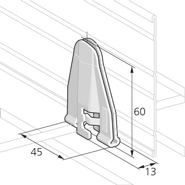 Pflitsch - Trennwandbefestigung für Kabeltragsystem Halter für Trennwand GK HAT X67 S − 20 Stück