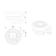 BEG Brück Electronic - Bewegungsmelder/Präsenzmelder komplett Präsenzmelder Casambi PD4-CAS2-GH DALI-2 DALI, weiß