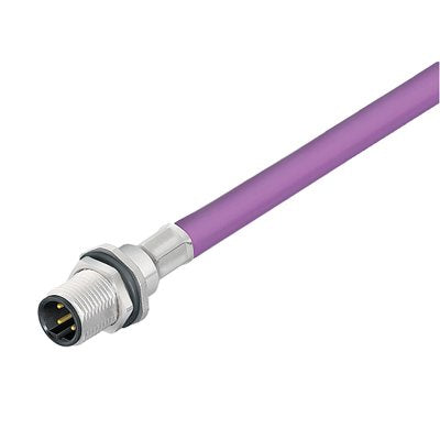 Weidmüller - Rundsteckverbinder, Einbau (mit Leitung) Steckverbinder SAIE-M12S-PB-2.0U HW Stift, M12