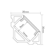 Nobile - Zubehör/Ersatzteile für Lichtschlauch/-band Alu Eck-Profil 2m 5011147806 Abdeckung transp. − 1 Stück