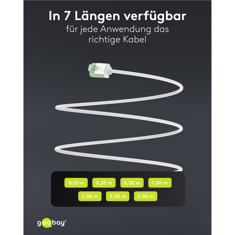 Goobay - Patchkabel Kupfer Patchkabel U/FTP Cat8.1 74363 Ultraflexibel,slim,w