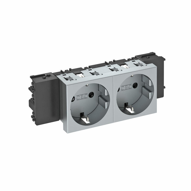 OBO Bettermann - Steckdose 0 Grad, 2-fach STD-D0C AL2 250V,10/16A,Schutzk