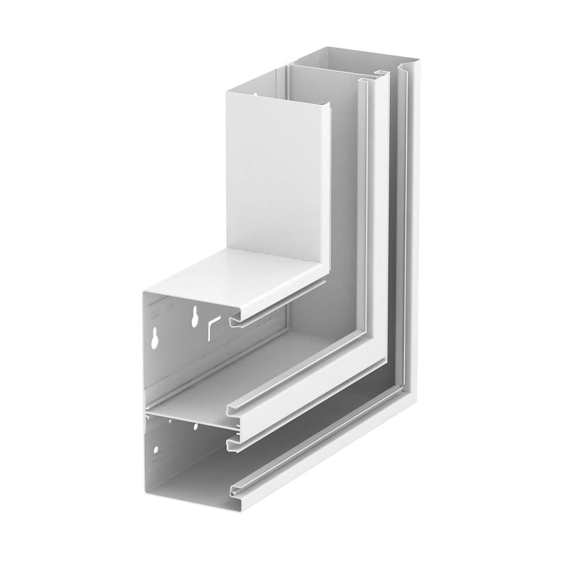 OBO Bettermann - Flachwinkel für Geräteeinbaukanal Flachwinkel GS-DFS90170RW steigend asymmetr