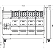 Hensel - Verteilerschrank für Energieversorgung Ladeverteiler Mi EV 22kW 16100 f.16 Ladep. a 22kW