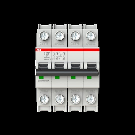 ABB Stotz S&J - Leitungsschutzschalter Sicherungsautomat S204MR-K30 10kA, 30A, 4P, RTT