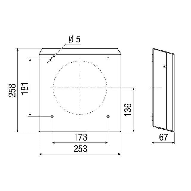 Maico - Zubehör/Ersatzteile für Ventilatoren Außenabdeckung PPB 30 AS Alu, anthrazit  − 1 Stück
