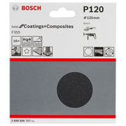 Bosch - Schleifpapier/Schleifvlies PRO F355 Schleifblatt, 125 2608606757 mm, 120, 10-tlg