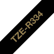 Brother - Verbrauchsmaterial für Telefax/Drucker/MFC Textilbänder TZe-R334 4m/12mm sw/gold