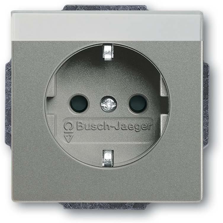 Busch-Jaeger - Steckdose SCHUKO Steckdosen-Einsatz 20 EUCNB-803 graumetallic
