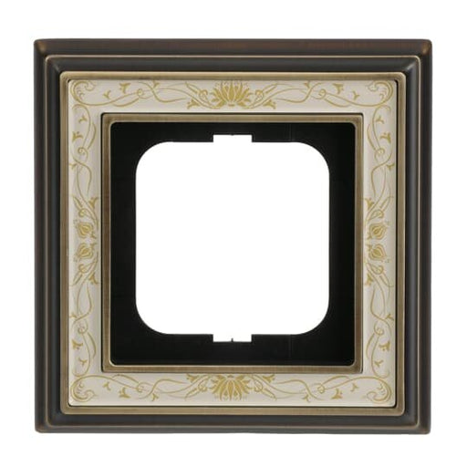 Busch-Jaeger - Abdeckrahmen Rahmen 1-fach 1721-846 ms/antik Deko elf/ws − 1 Stück by Busch-Jaeger
