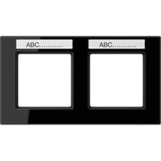 Jung - Abdeckrahmen Rahmen 2-f Schriftf.waager AC 5820 BFNA SW schwarz
