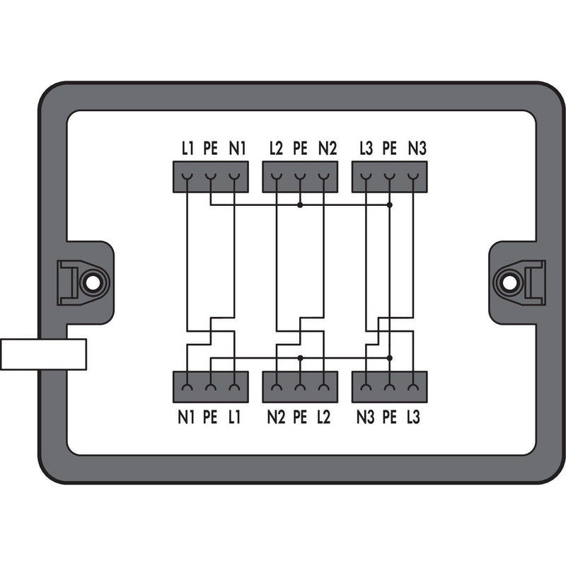 WAGO - Kompaktverteiler für steckbare Gebäudeinstallation Verteilerbox 899-631/450-000 6 Ausgänge,schwarz