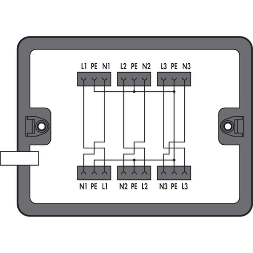 WAGO - Kompaktverteiler für steckbare Gebäudeinstallation Verteilerbox 899-631/450-000 6 Ausgänge,schwarz