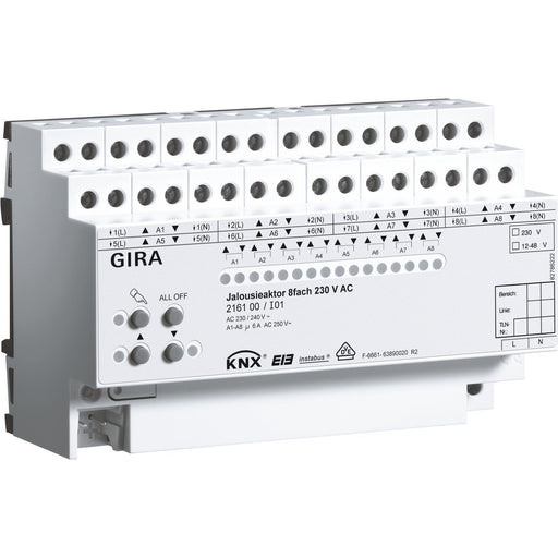 Gira - Bussystem-Jalousieaktor Jalousieaktor 216100 AC KNX/EIB REG