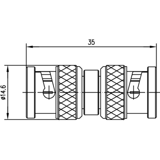 Telegärtner - Koax-Kupplung BNC Kupplung (M-M) 100023607 75 Ohm − 5 Stück
