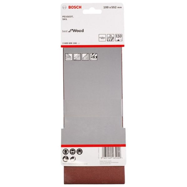 Bosch - Schleifpapier/Schleifvlies PRO X440 Schleifband, 100 2608606166 x 552 mm G150 3-tlg