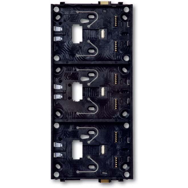 ABB Stotz S&J - Bodenplatte für Aufputzinstallation Grundträger 3fach 6346/12-101-500 schwarz