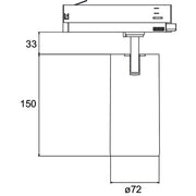 Brumberg Leuchten - Downlight/Strahler/Flutlicht LED-Schienenstrahler 230V 88724185DA 3500K