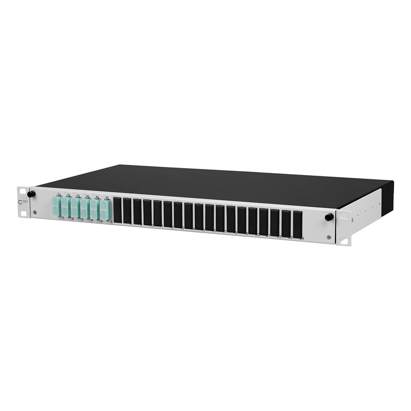 Metz Connect - Patchpanel LWL Spleissbox ausziehbar OpDATslide 6SC-D OM3 bestückt