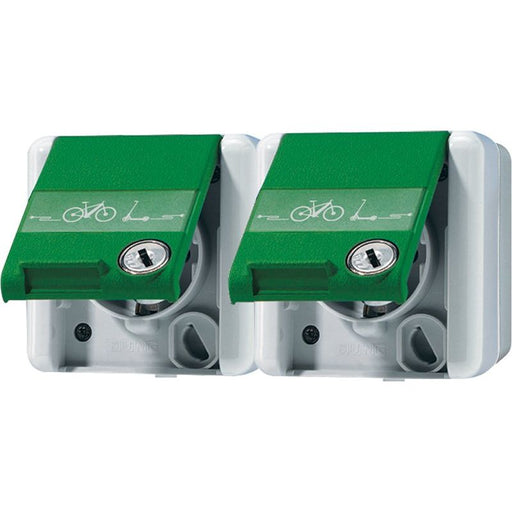 Jung - Steckdose SCHUKO Zweifach-Steckdose 8220 GN NAWSLEB 16 A 250V