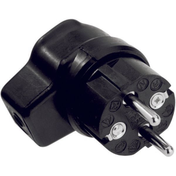 Bachmann - Schutzkontakt-Gerätestecker Vollgummi-Winkelstecker 919.171 sw