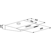 Amica - Dunstabzugshaube UB-Haube UH 17010-4 E 60cm