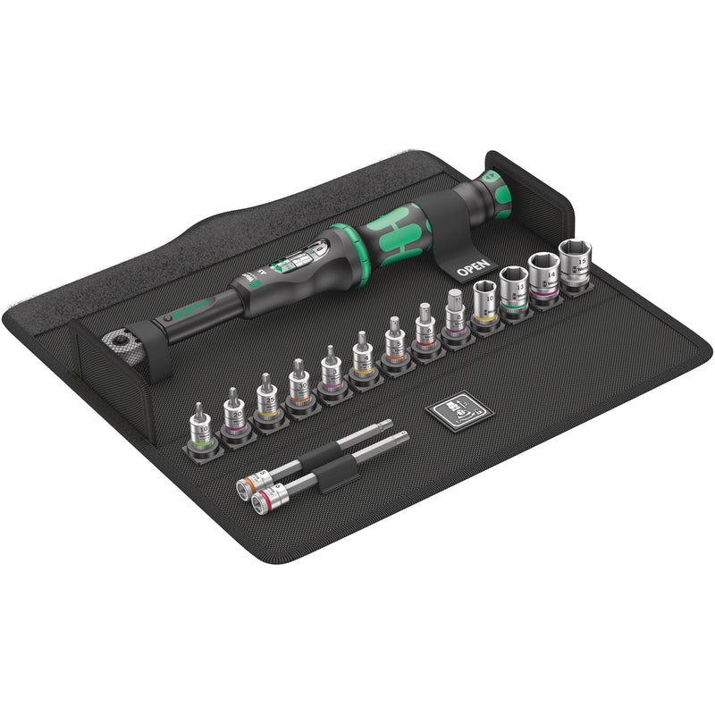 Wera - Drehmomentschlüssel Bicycle Set Torque 1 5004180001 16-tlg. i.Textil-Box