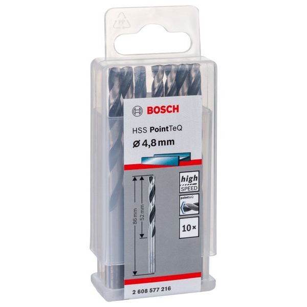 Bosch - Bohrer Metallspiralbohrer HSS 2608577216 PointTeQ DIN 338 4,8