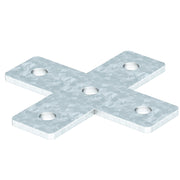 OBO Bettermann - Verbinder für Stiel/Profilschiene Verbindungsplatte X-Form GMS 5 VP X FT 150x150x40x5, St, FT − 10 Stück