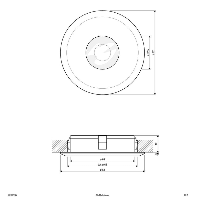 EVN Lichttechnik - Downlight/Strahler/Flutlicht P-LED Deckeneinbauleuchte L23061327 230V 2700K 450lm
