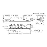 Turck - Passiver Sensor-/Aktor-Verteiler (mit Leitung) Aktuator-/Sensor-Verteiler TB-8M8M-3-4 passiv