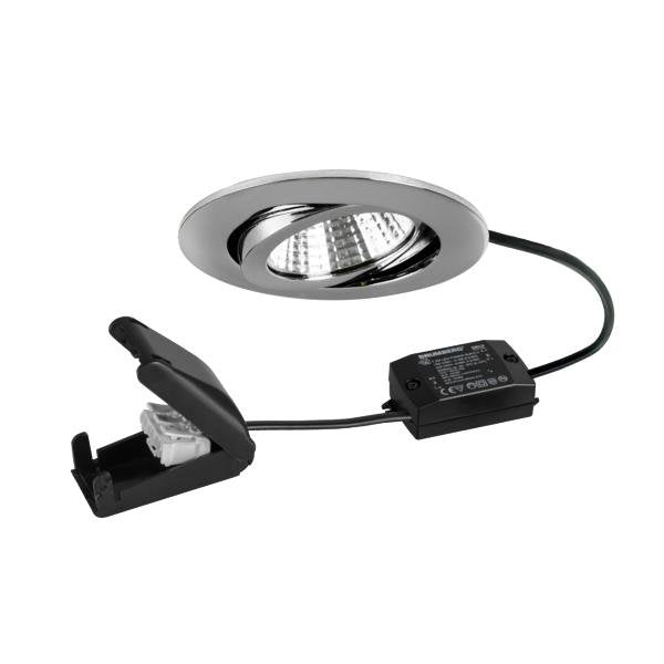 Brumberg Leuchten - Downlight/Strahler/Flutlicht LED-Einbaustrahler 230V 38463023 3000K, chrom