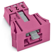 WAGO - Geräteanschluss für steckbare Gebäudeinstallation Snap-In-Stecker 890-793 3-polig,Kod. B,pink − 50 Stück