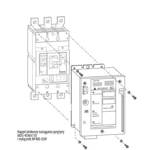 Mitsubishi Electric - Arbeitsstromauslöser DC 100-110V MDS-4SWD110