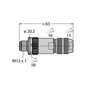 Turck - Rundsteckverbinder, feldkonfektionierbar (Industriesteckverbinder) Stecker CMBS8181-0 − 1 Stück