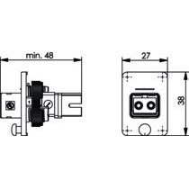 Telegärtner - LWL-Kupplung STX V4 Flanschset 100007621 SC-RJ/2SC Kuppl.MM
