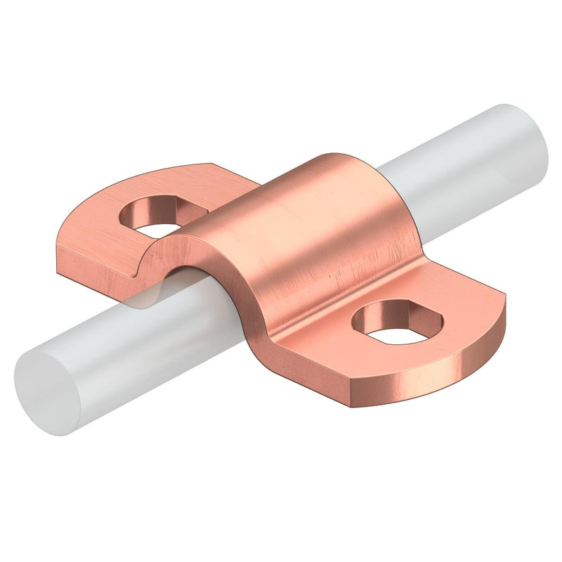 OBO Bettermann - Zubehör/Ersatzteile für Erdung und Blitzschutz Überleger 156 K8-10 CU 43mm, Cu − 100 Stück