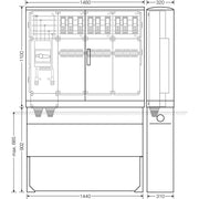 Hensel - Verteilerschrank für Energieversorgung Ladeverteiler Mi EV 43kW 9010 b. z. 9 Ladepunkte