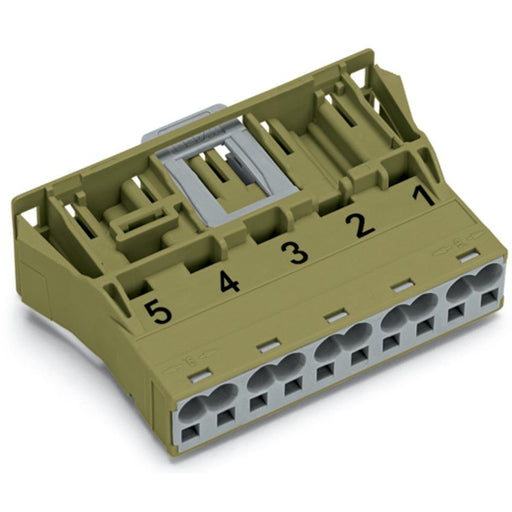 WAGO - Geräteanschluss für steckbare Gebäudeinstallation Snap-In-Stecker 770-775 5-polig,Kod. B,hgn − 50 Stück