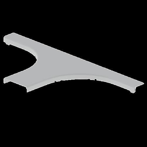 Unex - Deckel T-Stück für Kabeltragsystem Abdeckung T-Abzweiger grau 66129-48 100 U48X RAL7038 − 2 Stück