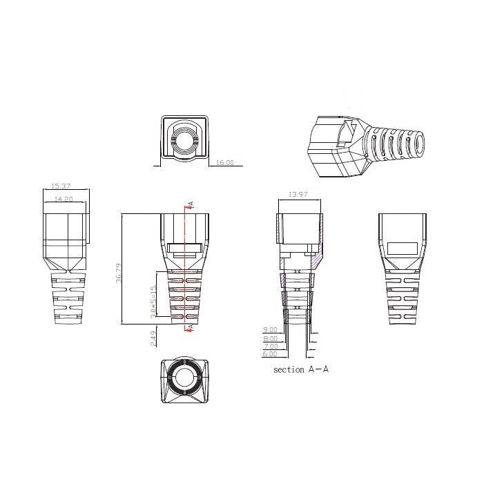 EFB-Elektronik - Modularer Steckverbinder RJ45-Stecker Cat.6 88035.1 AWG22-27 Metall