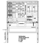 GSAB Elektrotechnik - Zähler-Komplettschrank Festplatzverteiler 03.W250SYS633216S mit VNB-Wandlermess