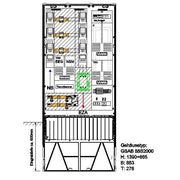 GSAB Elektrotechnik - Zähler-Komplettschrank Wandlermessung 42.W250.AR-01 250 A incl. Sockel