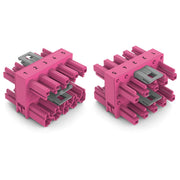 WAGO - Kompaktverteiler für steckbare Gebäudeinstallation 3-fach-Verteiler 5-polig 770-1746 Kod. B,pink − 25 Stück