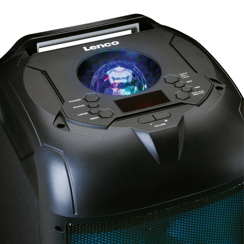 LENCO - HiFi-Komplettsystem Soundanlage PA-260BK Black m.Partylight,Discok